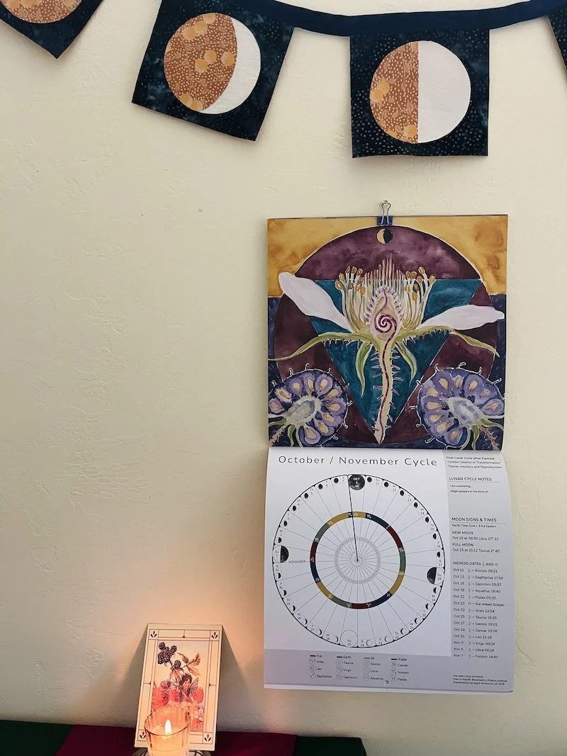 Lunar Wall Calendar Astrological Zodiac Wheel — THE MOON IS MY